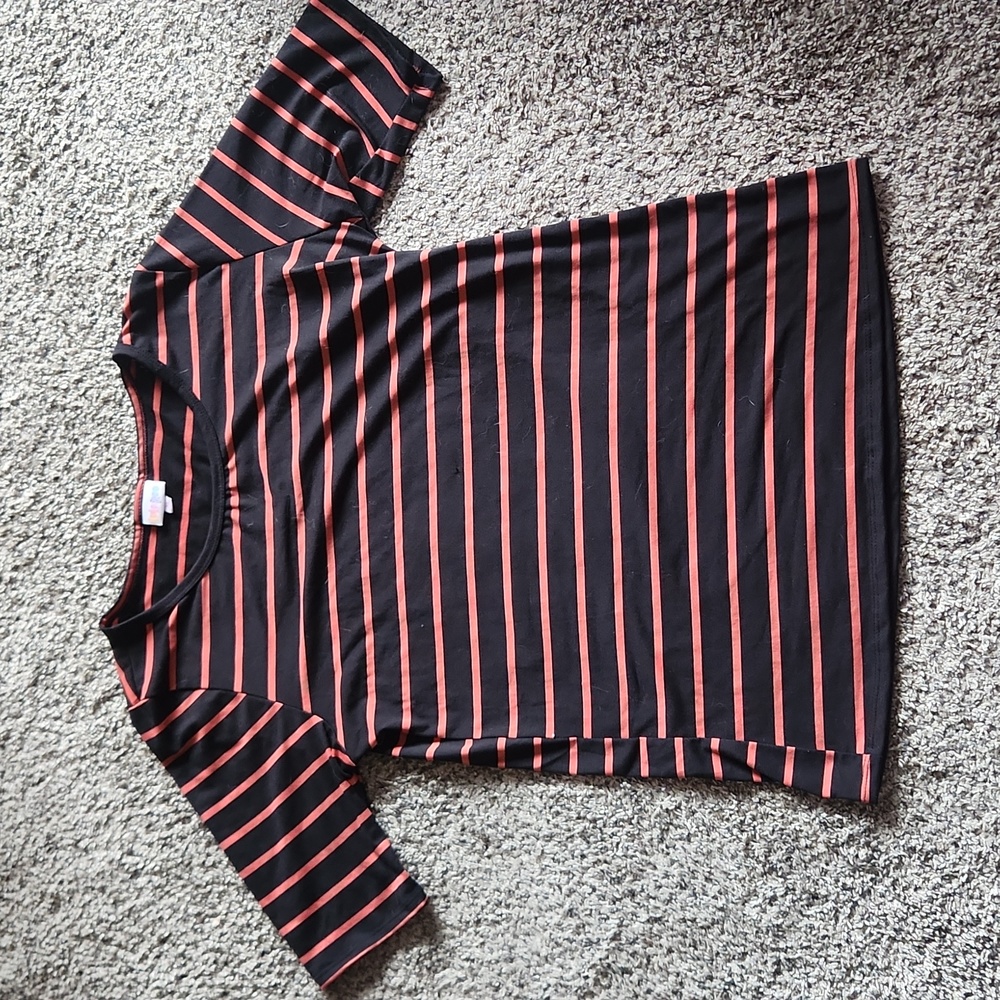 Lularoe Gigi black striped XL